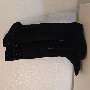 Kenneth Cole, Black suede over the knee boots, Sz 8